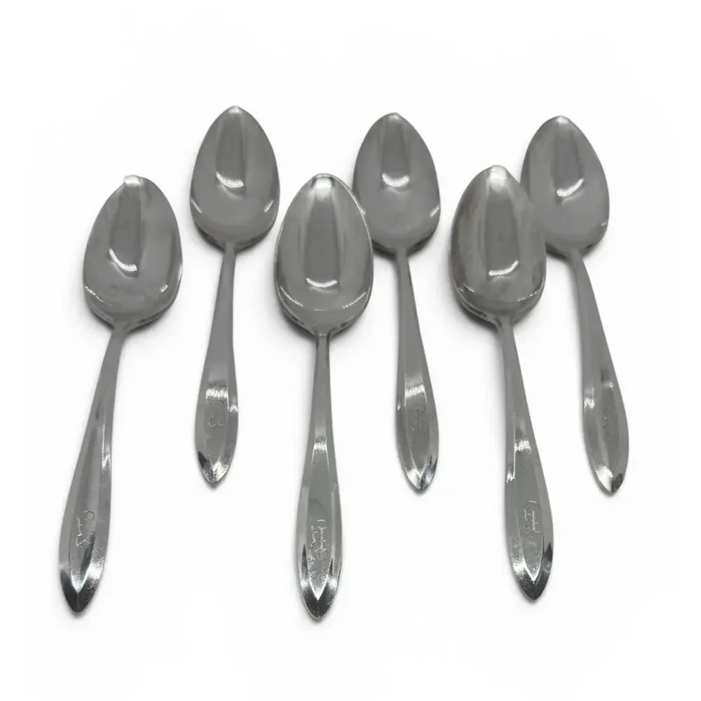 Oneida Patrician Silverplate (ON178) Serving Spoons Monogram “R” Set Of Six